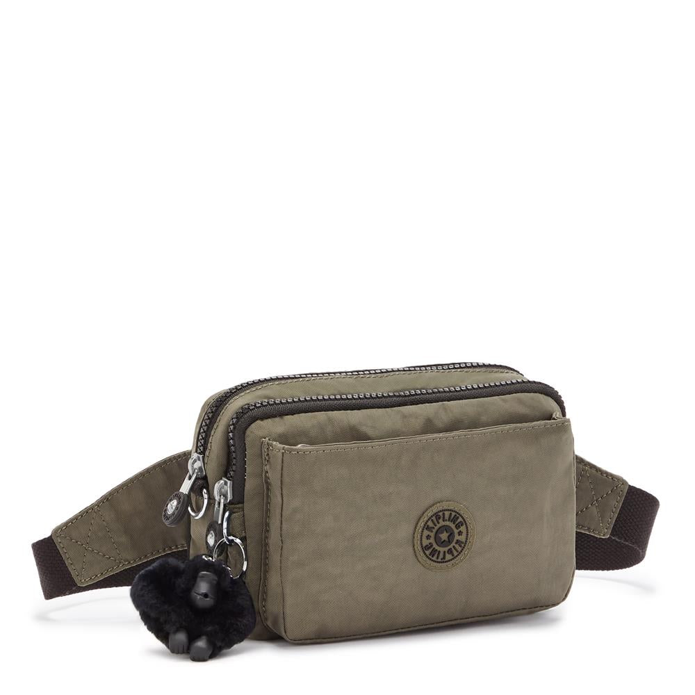 Kipling ABANU MULTI, 2-in-1-Crossbody- und Bauchtasche, Green Moss (grün), Schultertasche