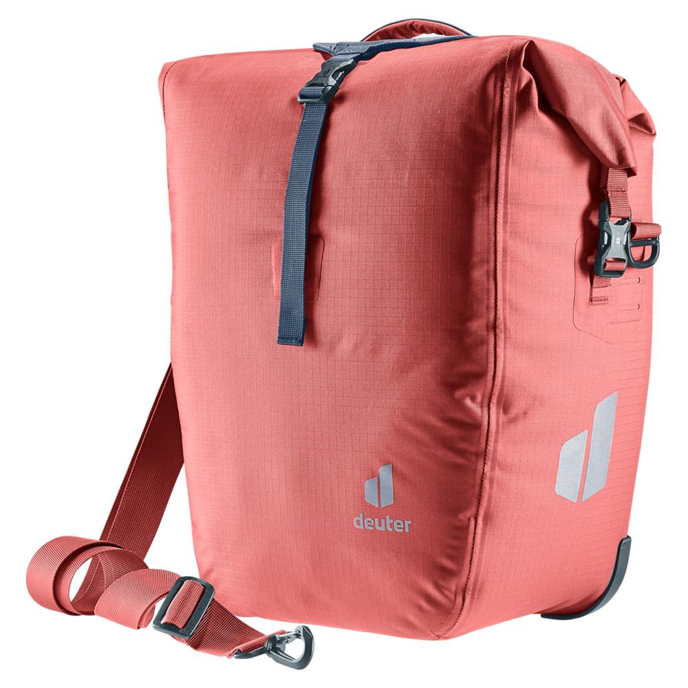 deuter Weybridge, Fahrradtasche, redwood (rot), 25L+5L, mit Bagfix-Halterung