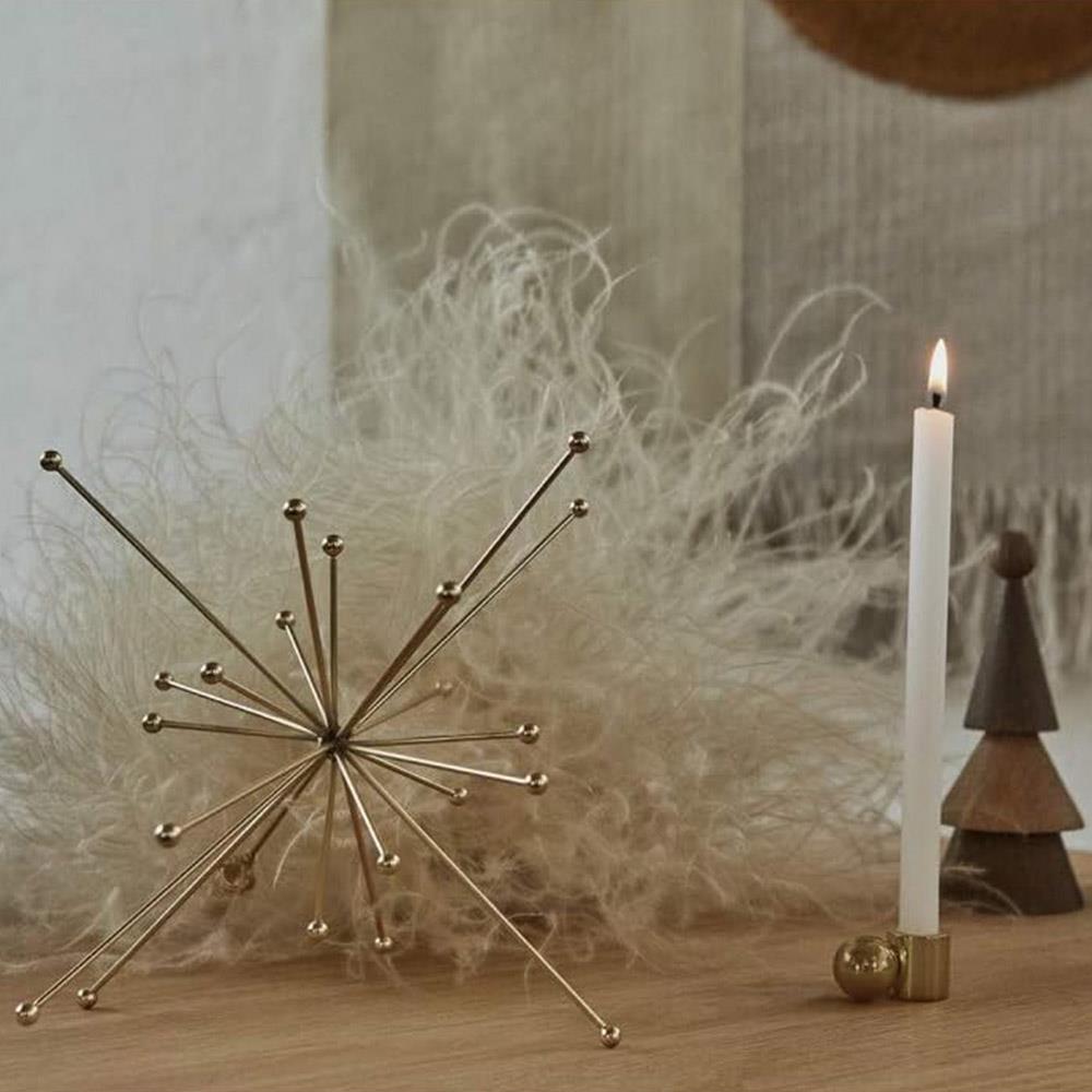 OYOY Pearl Christbaumspitze – Stern aus vermessingtem Edelstahl, abnehmbar