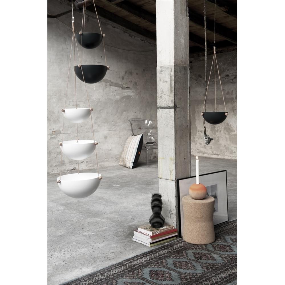 OYOY Pif Paf Puf Hängeschale Dunkelgrau 1 Schale 20 cm Blumenampel Hängende Aufbewahrung Dekoration