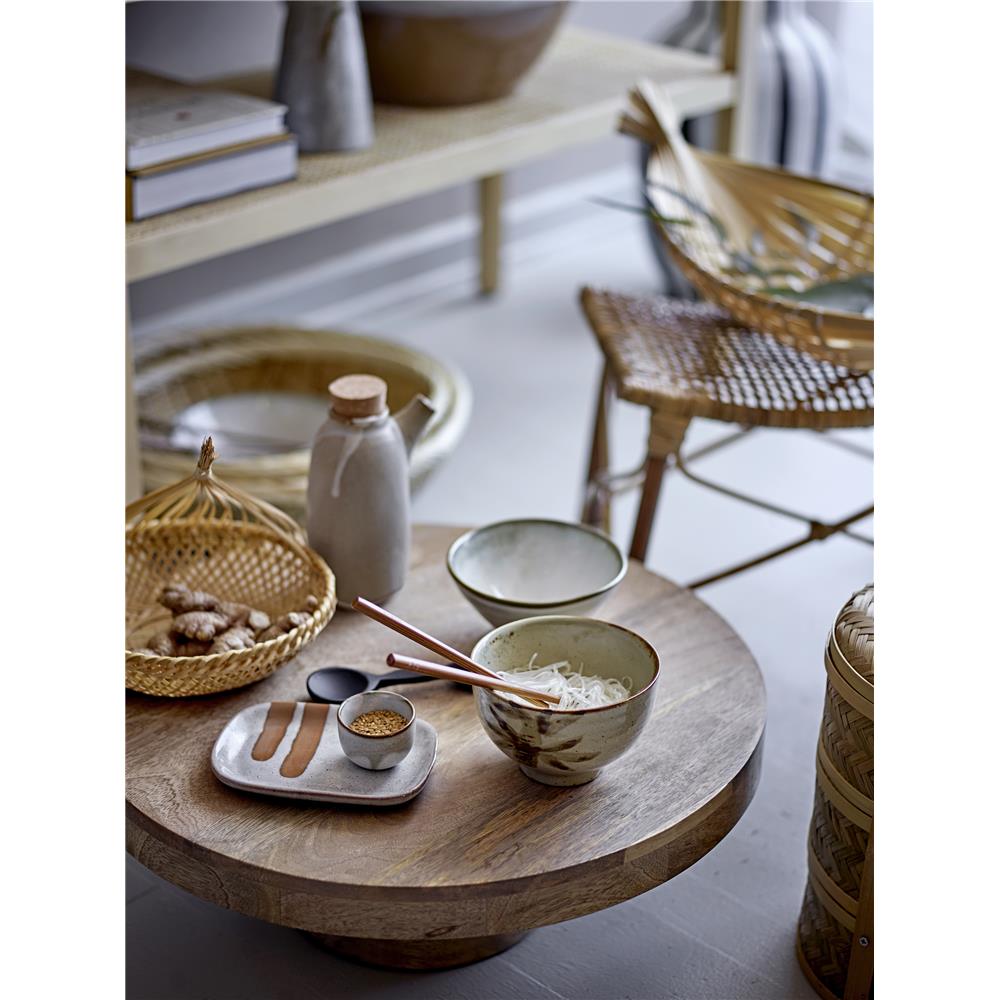 Bloomingville Masami Schale, Weiß, Steingut, D12xH7,5 cm