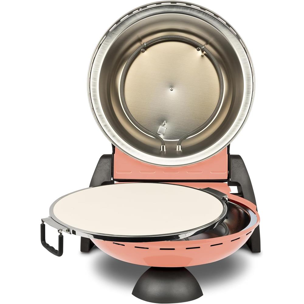 G3Ferrari Pizzaofen Delizia Anniversary - Special Edition bis 400 ° C mit Wendestein, Pizzacutter und Pizzaschaufel Coral