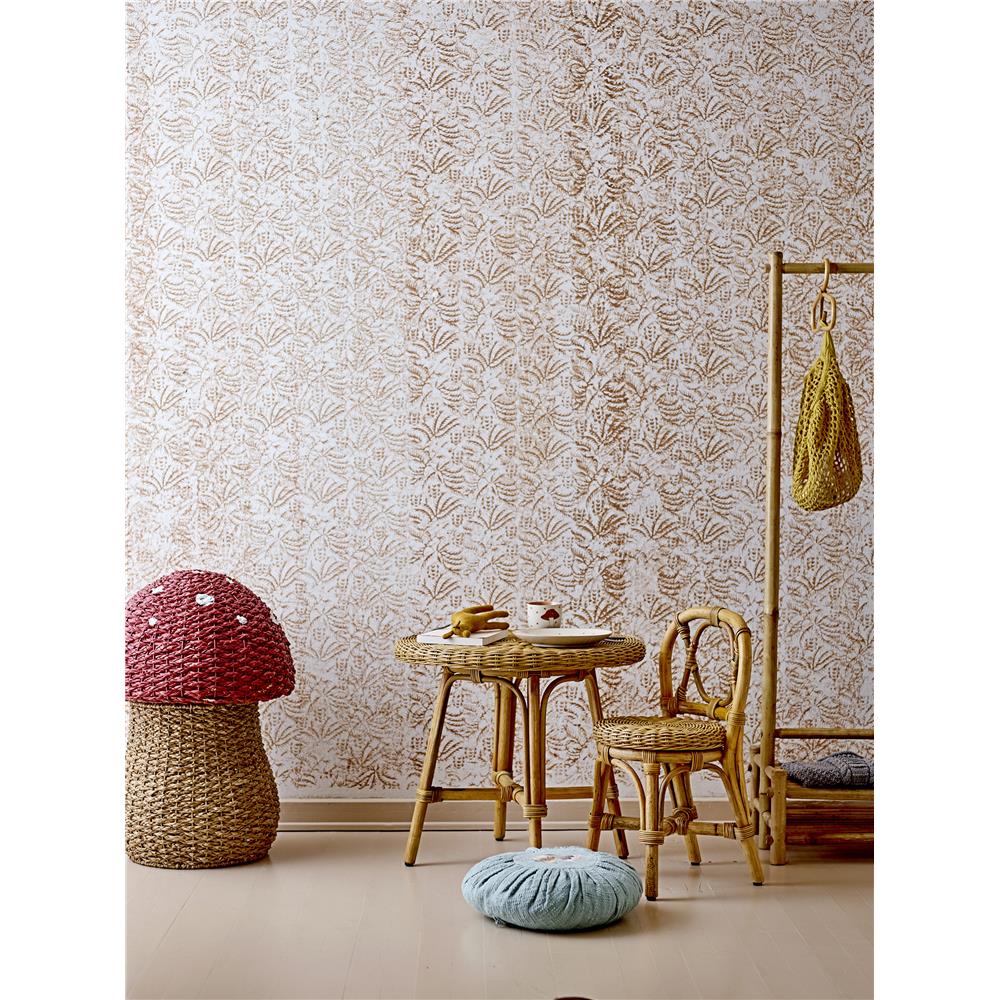 Bloomingville MINI Corintha Korb mit Deckel rot/braun Fliegenpilz Seegras Aufbewahrungskorb Kinderzimmer