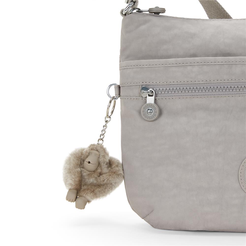 Kipling ARTO M, Mittelgroße Umhängetasche, Grey Gris (grau), Schultertasche mit Reißverschluss