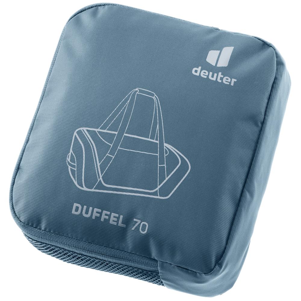 deuter Duffel 70, Reisetasche, atlantic-ink (blau), mit Seitentasche und Netzinnentasche