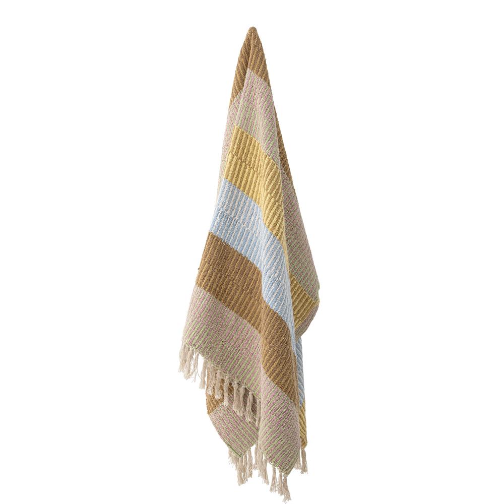 Bloomingville Isnel Decke bunt mit recycelter Baumwolle 160x130 cm