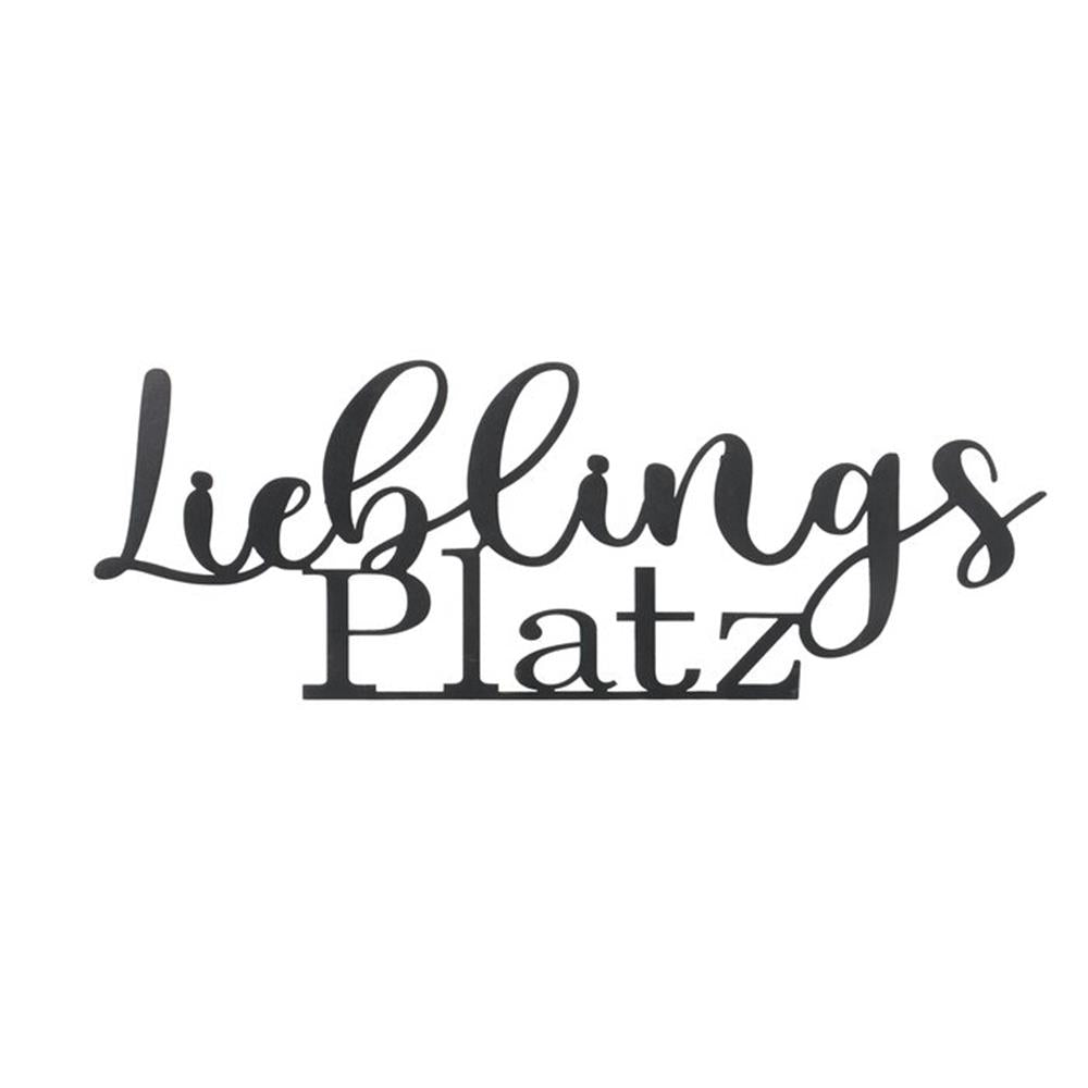 BOLTZE Wandobjekt Lieblingsplatz, in Schwarz Matt, aus Eisen