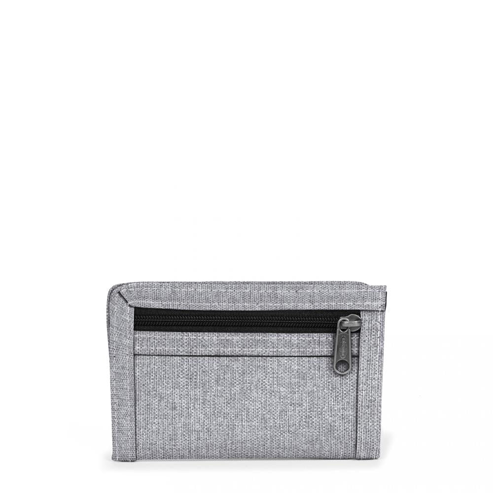 Eastpak MINI CREW, Geldbörse, Sunday Grey (grau), faltbares Portemonnaie