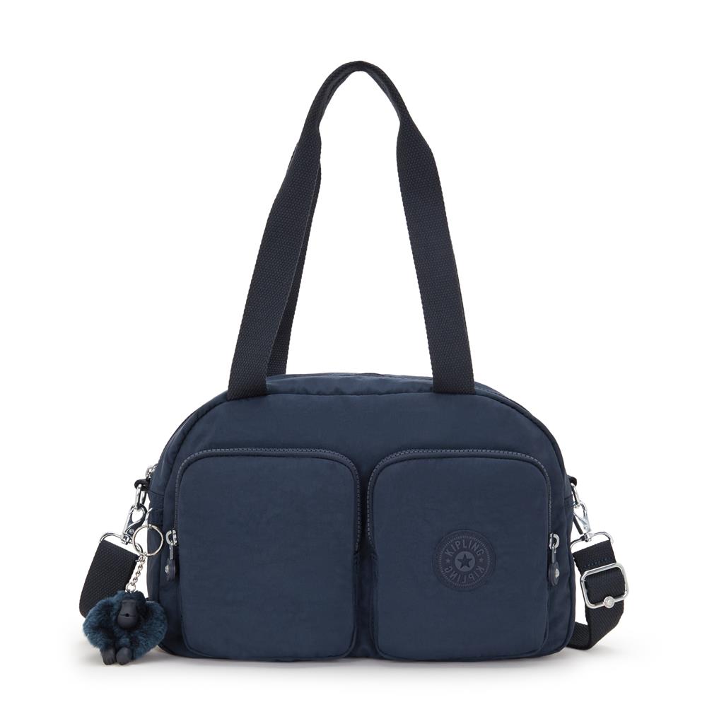 Kipling COOL DEFEA, Mittelgroße Schultertasche, Blue Bleu 2 (blau), Umhängetasche