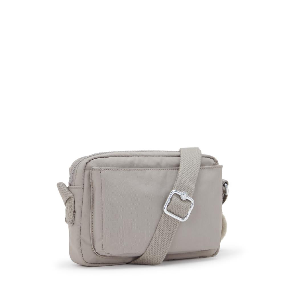 Kipling ABANU S, Kleine Umhängetasche, Grey Gris (grau), Schultertasche mit verstellbarem Schultergurt