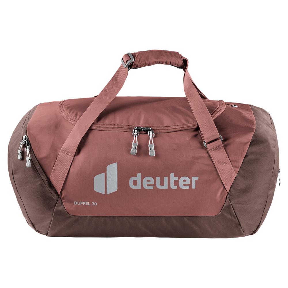 deuter Duffel 70, Reisetasche, caspia-raisin (braun), mit Seitentasche und Netzinnentasche