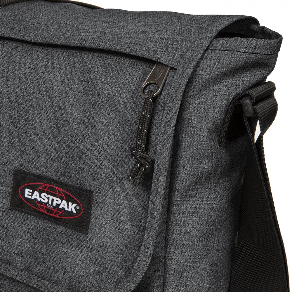 Eastpak DELEGATE +, Umhängetasche, Black Denim (grau), 20L, Laptoptasche, Messenger-Tasche