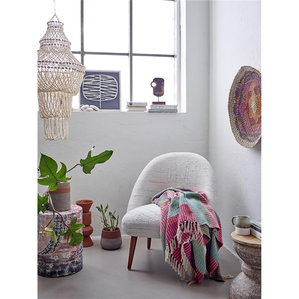 Bloomingville Isnel Decke Recycelte Baumwolle Gestreift 160 x 130 cm