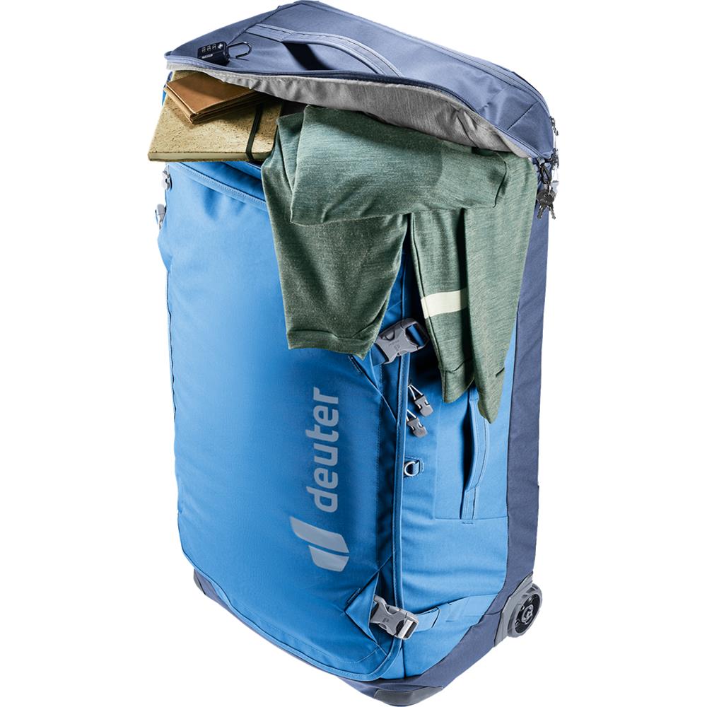 deuter Duffel Pro Movo 90, Reisetrolley, neptune-nightblue (blau), Rollkoffer mit 2 Rädern