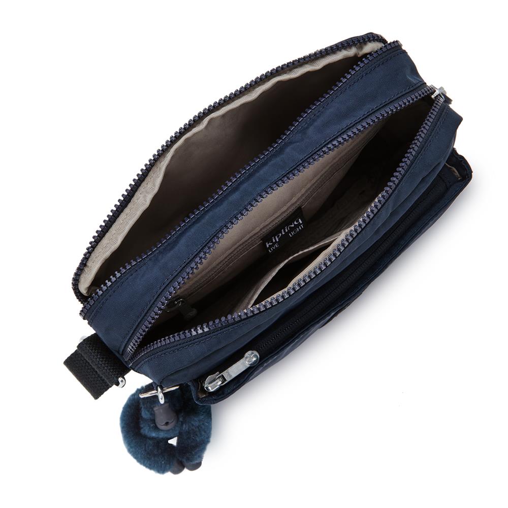 Kipling ABANU M, Mittelgroße Umhängetasche, Blue Bleu 2 (blau), 4L, Schultertasche