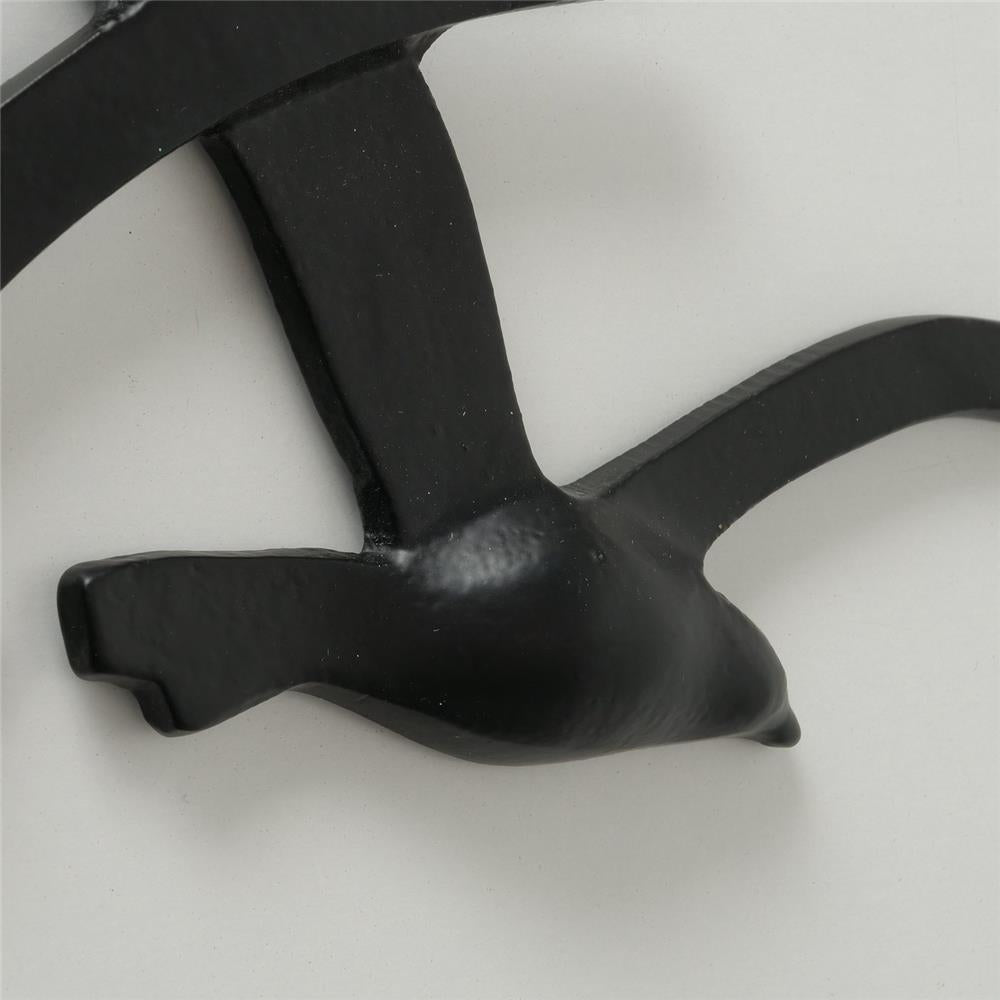 BOLTZE Wandobjekt Möwe Birdy 2er Set Schwarz Wanddeko Vögel Metall Maritimes Skandinavisches Design