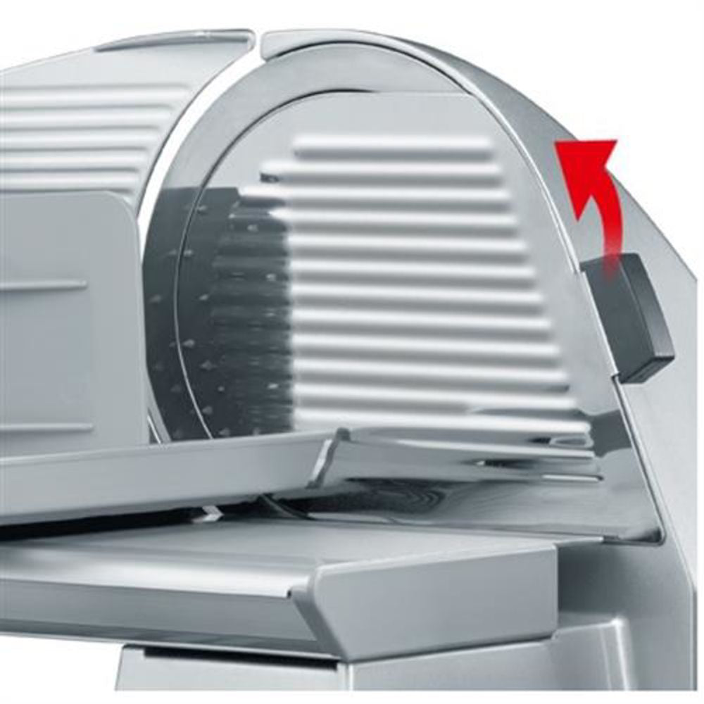 GRAEF Master M80 Allesschneider Vollmetallschlitten kippbar Glasbodenplatte Edelstahlmesser