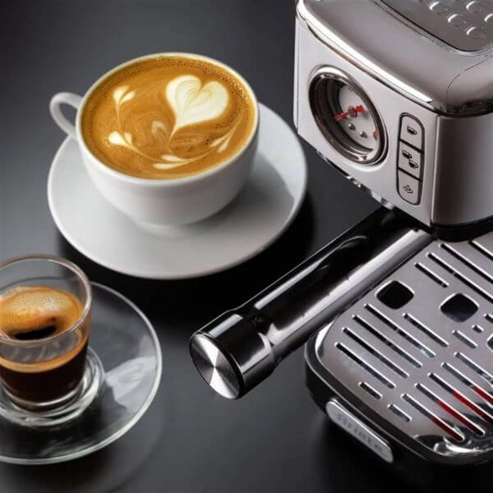 Ariete Moderna Espressomaschine Slim, Weiß, Siebträgermaschine, 1-Tassen-Kaffeemaschine