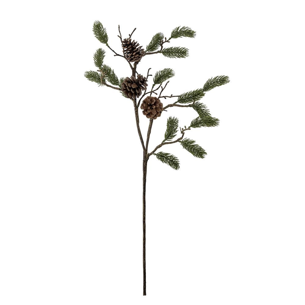 Bloomingville Pine Dekozweig Grün Kunstpflanze mit Tannenzapfen 73 cm