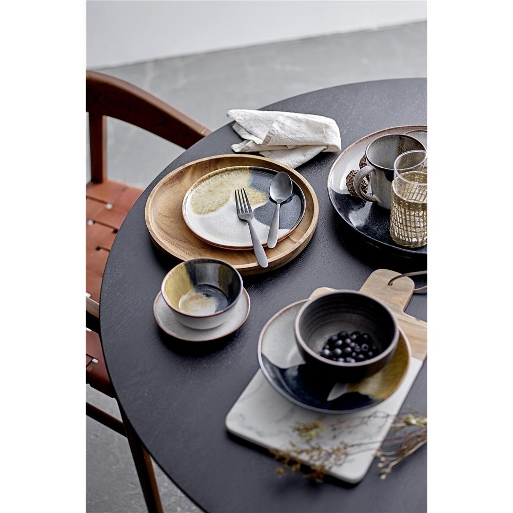 Bloomingville Jules Teller, Braun/Blau, 22cm, Steingut, dänisches Design