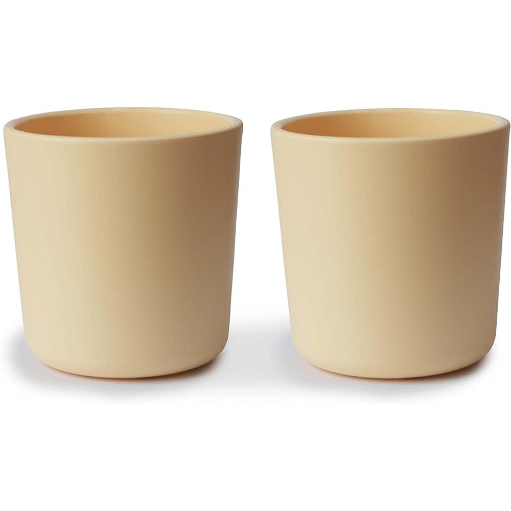 Mushie Trinkbecher 2er Set, Pale Daffodil, BPA-frei