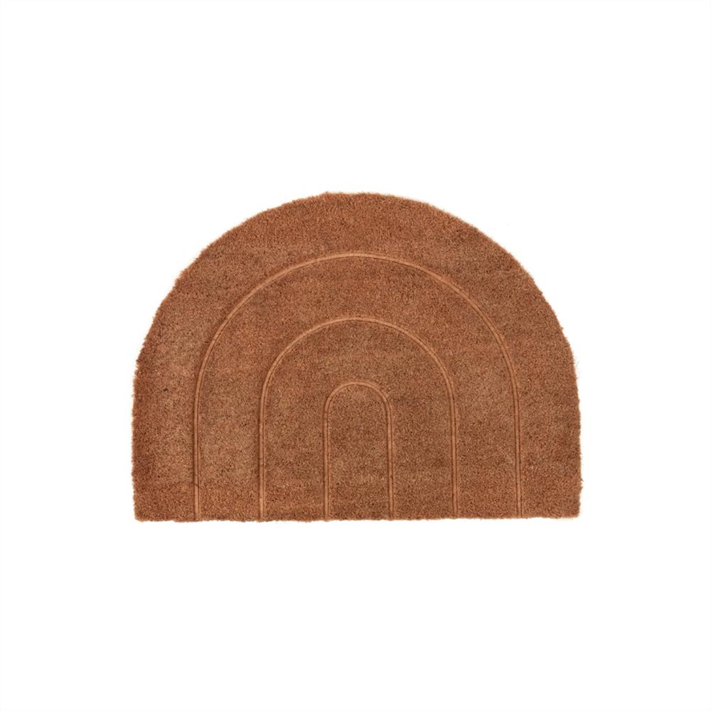 OYOY Regenbogen Fußmatte in Braun aus Kokosfaser