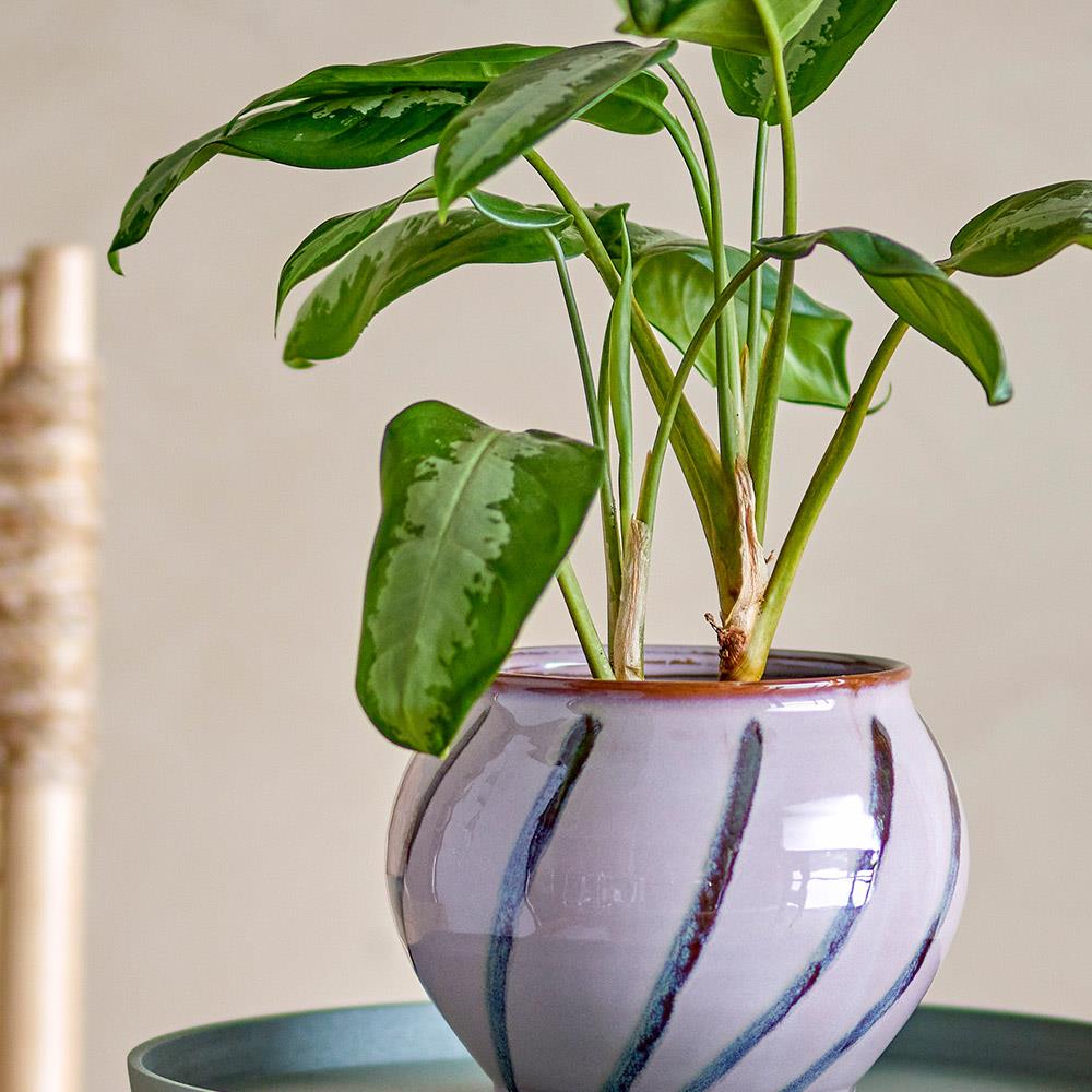 Bloomingville Iman Blumentopf Rose Ø21 cm – Steingut, handbemalt & zeitlos