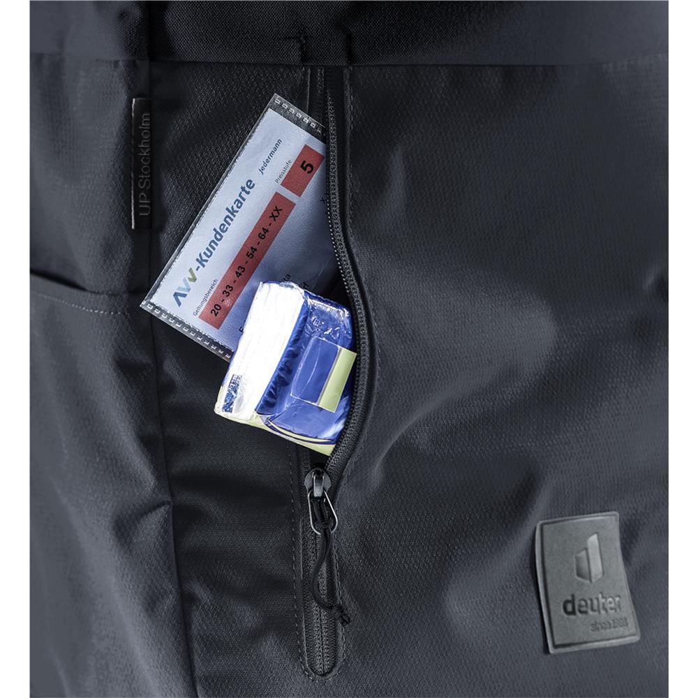 deuter UP Stockholm, Rucksack, black (schwarz), 28L, mit Flaschenhalter und Tabletfach
