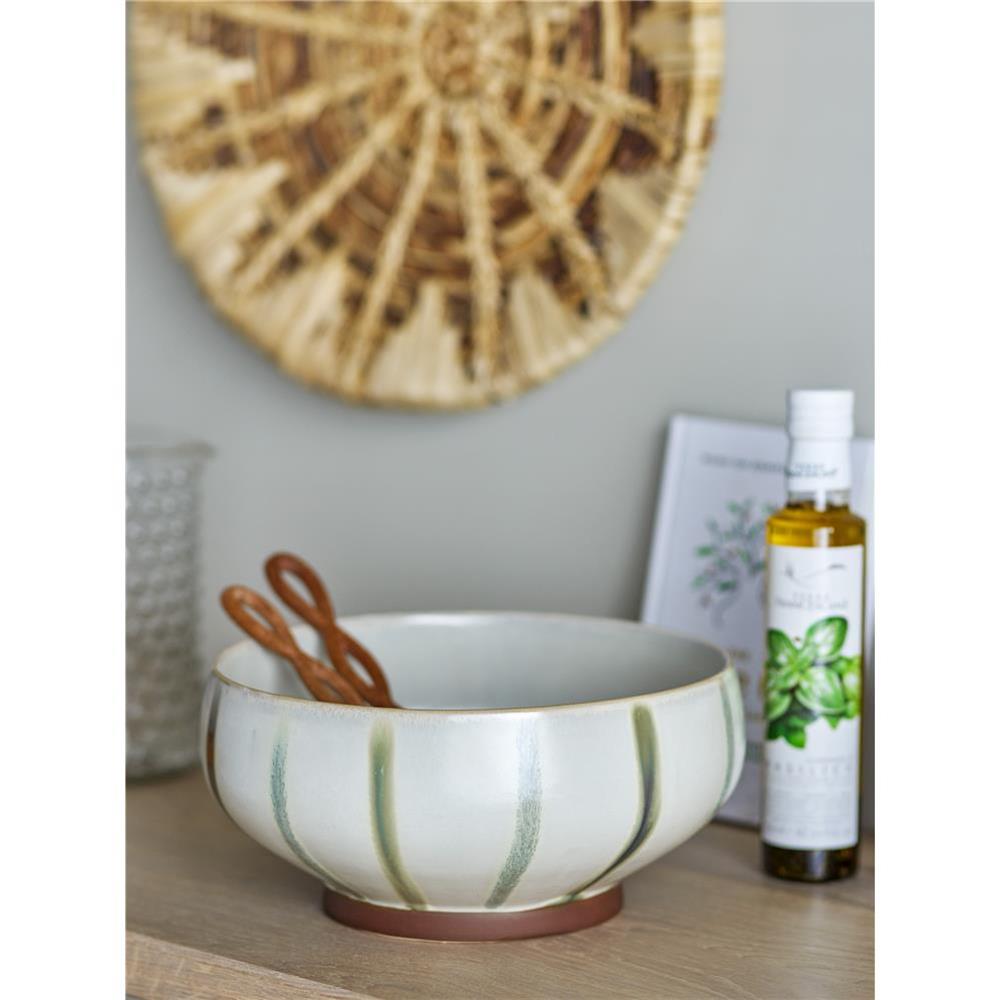 Bloomingville Soph Schale, Grau, Steingut, D25,5xH12 cm