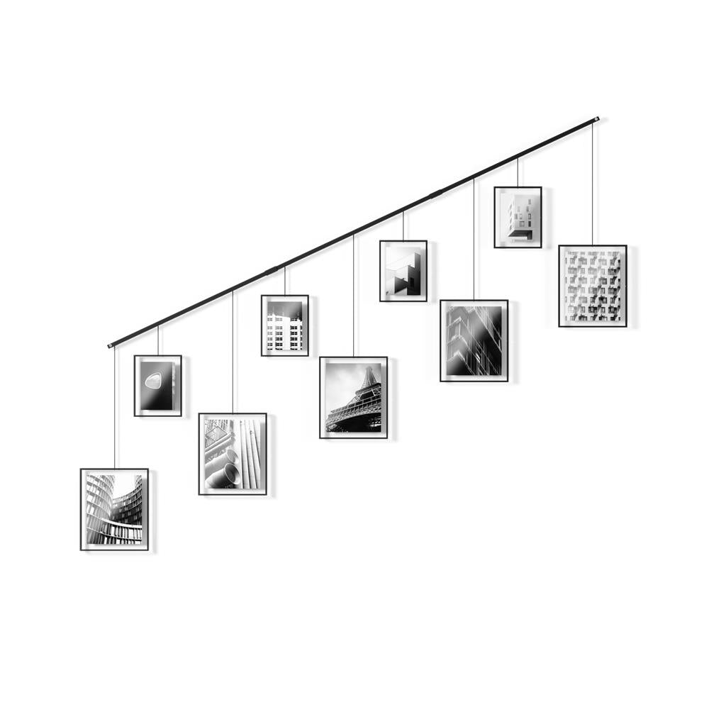 Umbra Exhibit Foto Collage Bilderrahmen, für 9 Fotos (4x 13x18cm und 5x 20x25cm), in Schwarz