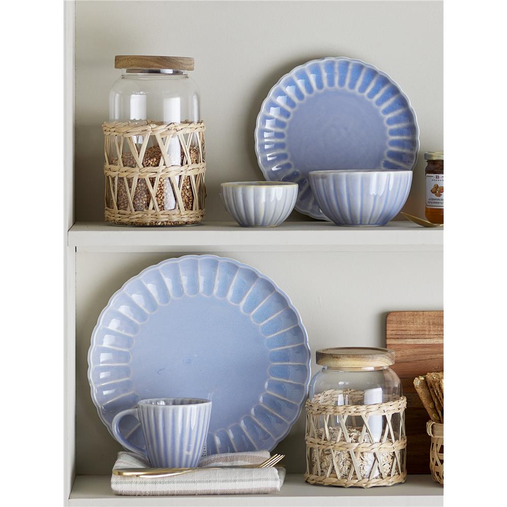 Bloomingville Latina Becher, Blau, Steingut, 220 ml, Tasse, dänisches Design