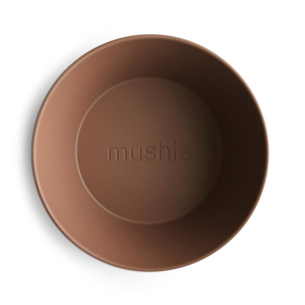 Mushie Kinderschüssel 2er Set, Caramel, rund, BPA-frei