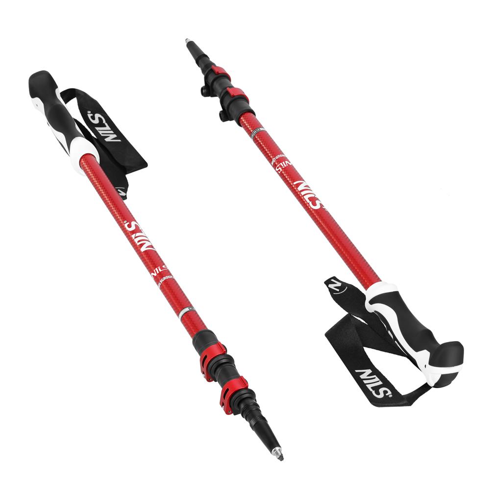 Trekkingstöcke Aluminium Wanderstöcke Rot | NILS TK8601