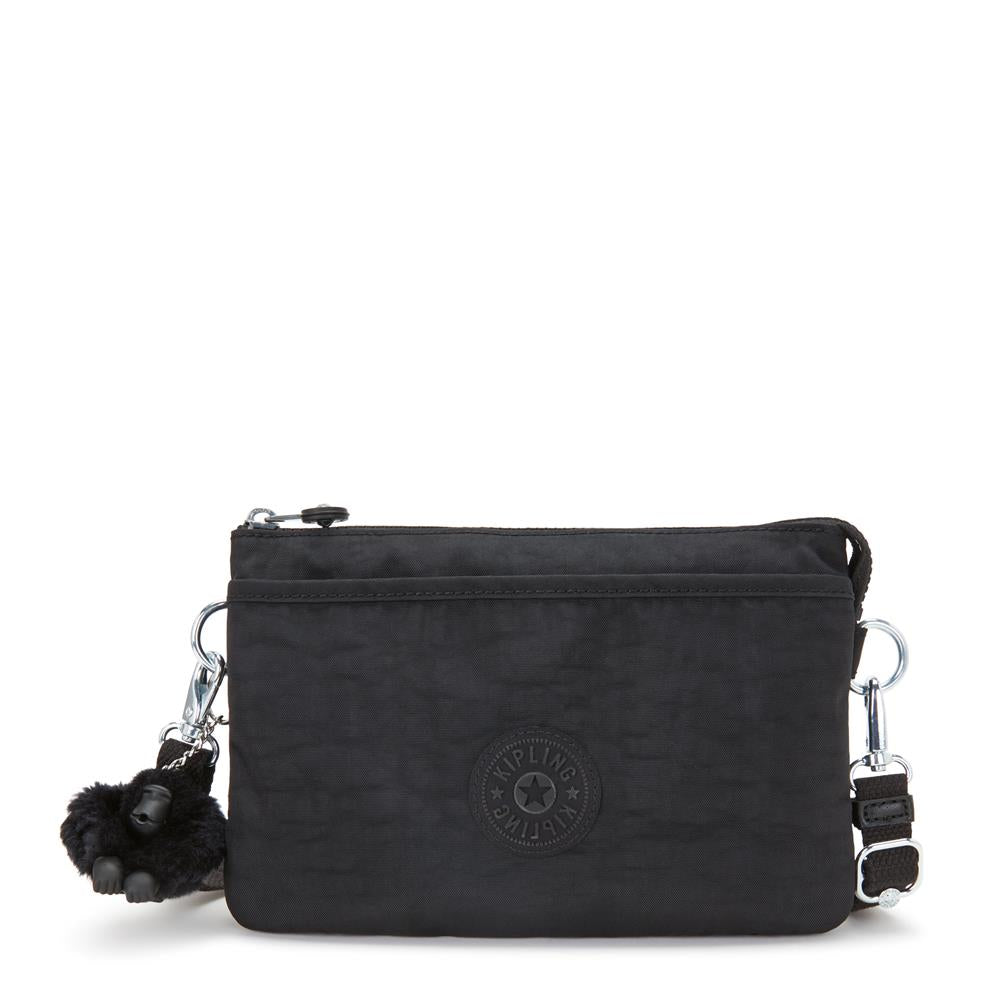 Kipling RIRI Kleine Umhängetasche, Schultertasche in Black Noir (schwarz)