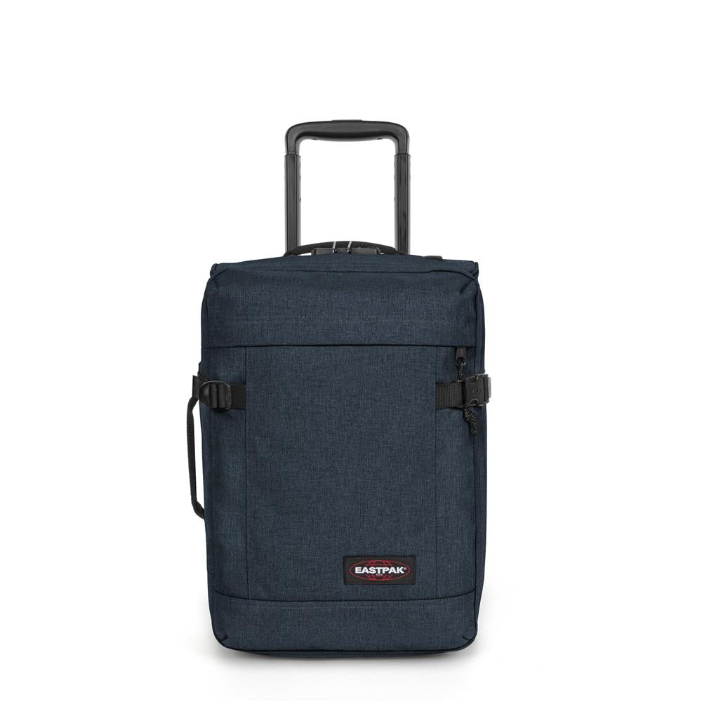 Eastpak TRANVERZ XXS, Kleiner Reisetrolley, Triple Denim (blau), 25L, Rollkoffer mit 2 Rädern und TSA-Schloss