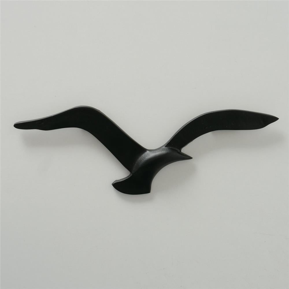 BOLTZE Wandobjekt Möwe Birdy 2er Set Schwarz Wanddeko Vögel Metall Maritimes Skandinavisches Design