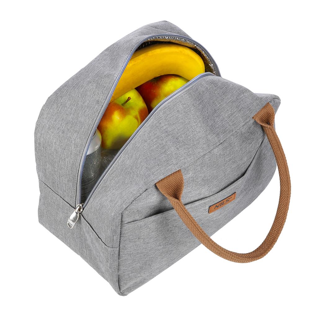 NILS Kühltasche 8L in Hellgrau - kompakte Thermotasche für Picknick, Lunch & Outdoor