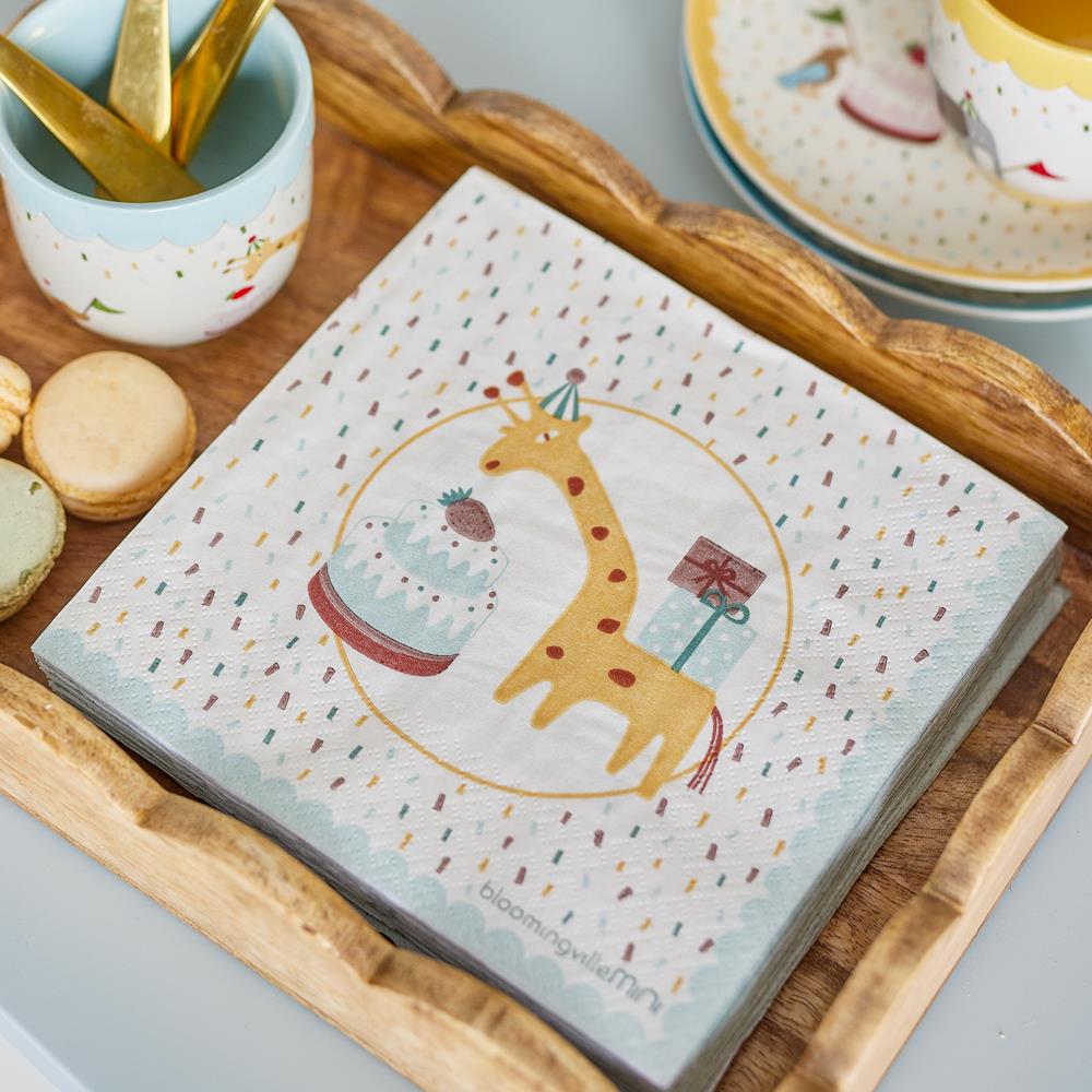 Bloomingville MINI Celebrate Servietten Blau Papier 33cm 20er Pack