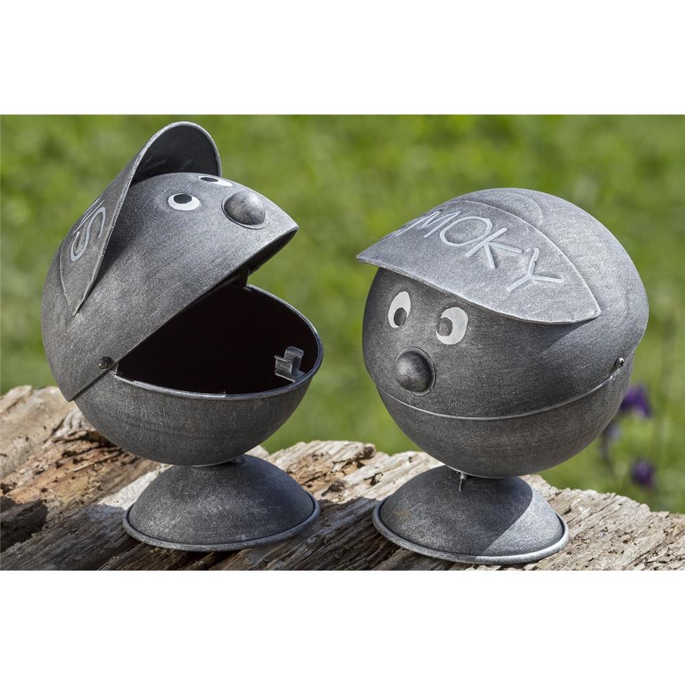 BOLTZE Sturmaschenbecher Smoky 16 cm Eisen windsicher Aschenbecher | 1 Stück zufällige Variante