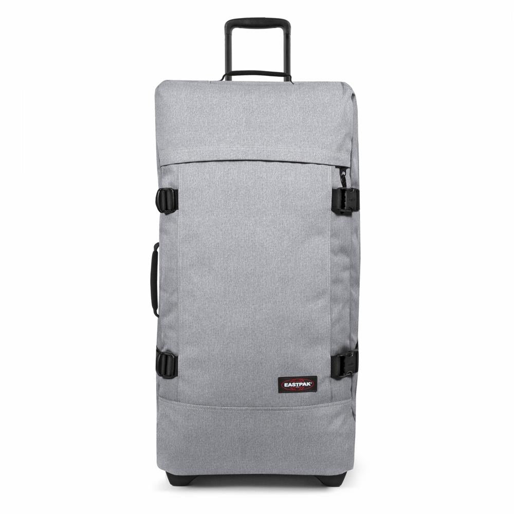 Eastpak TRANVERZ L, Großer Reisetrolley, Sunday Grey (grau), 121L, Rollkoffer mit 2 Rädern und TSA-Schloss