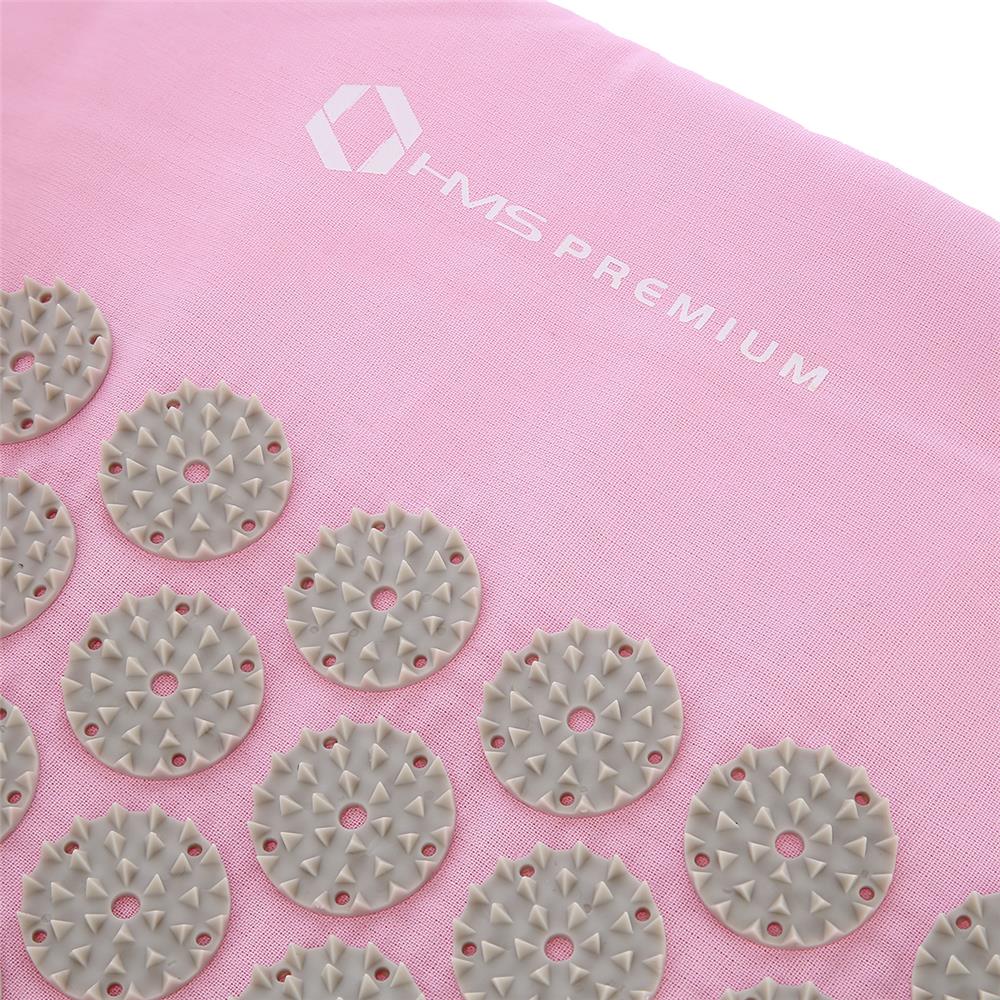 Akupressurmatte mit Kissen Rosa/Grau 15444 Punkte | HMS Premium AKM04