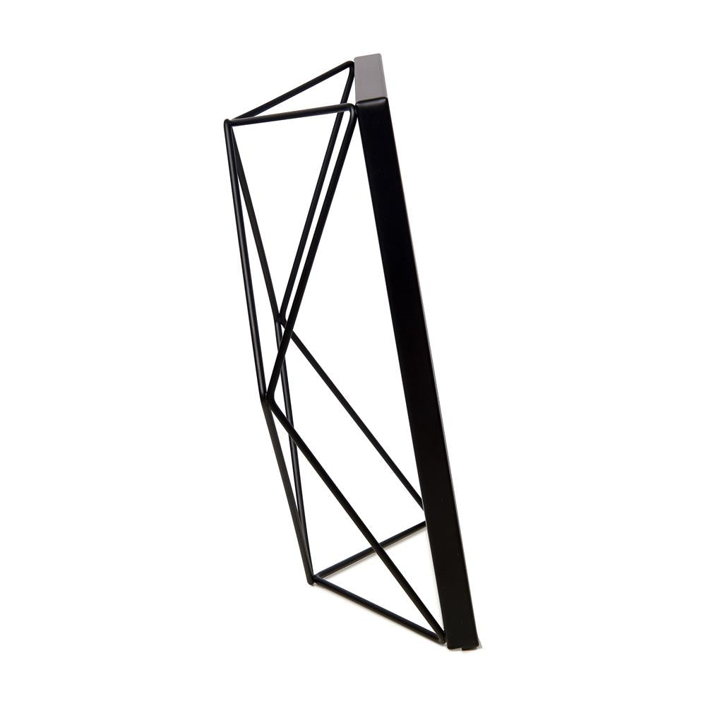 Umbra Prisma Geometrischer Bilderrahmen 13x18 cm Schwarz Moderner stylischer Fotorahmen zum Aufhängen oder Aufstellen