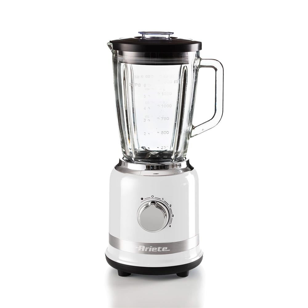 Ariete Moderna Standmixer, Weiß, Glasbehälter 1,5L, Smoothie Maker, Modernes Design
