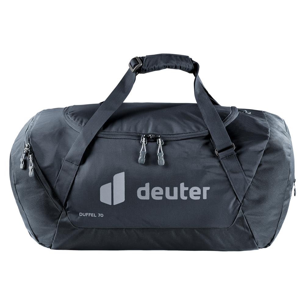 deuter Duffel 70, Reisetasche, black (schwarz), mit Seitentasche und Netzinnentasche