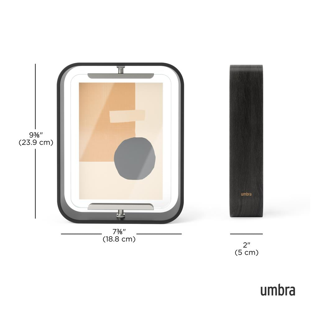 Umbra Bellwood Tischbilderrahmen, zweiseitiger Bilderrahmen in Schwarz