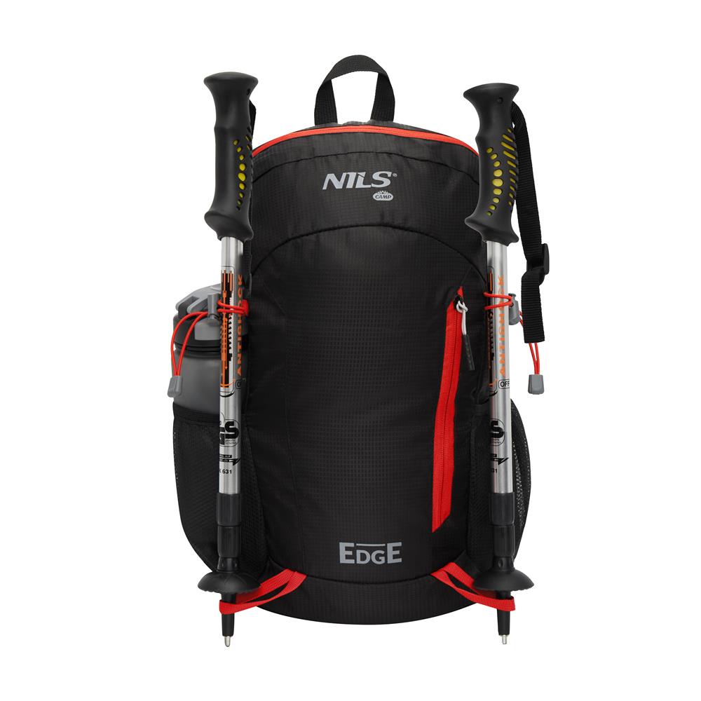 NILS CAMP Tagesrucksack Edge 22L in Schwarz - leichter Rucksack für Wandern, Radfahren & Reisen