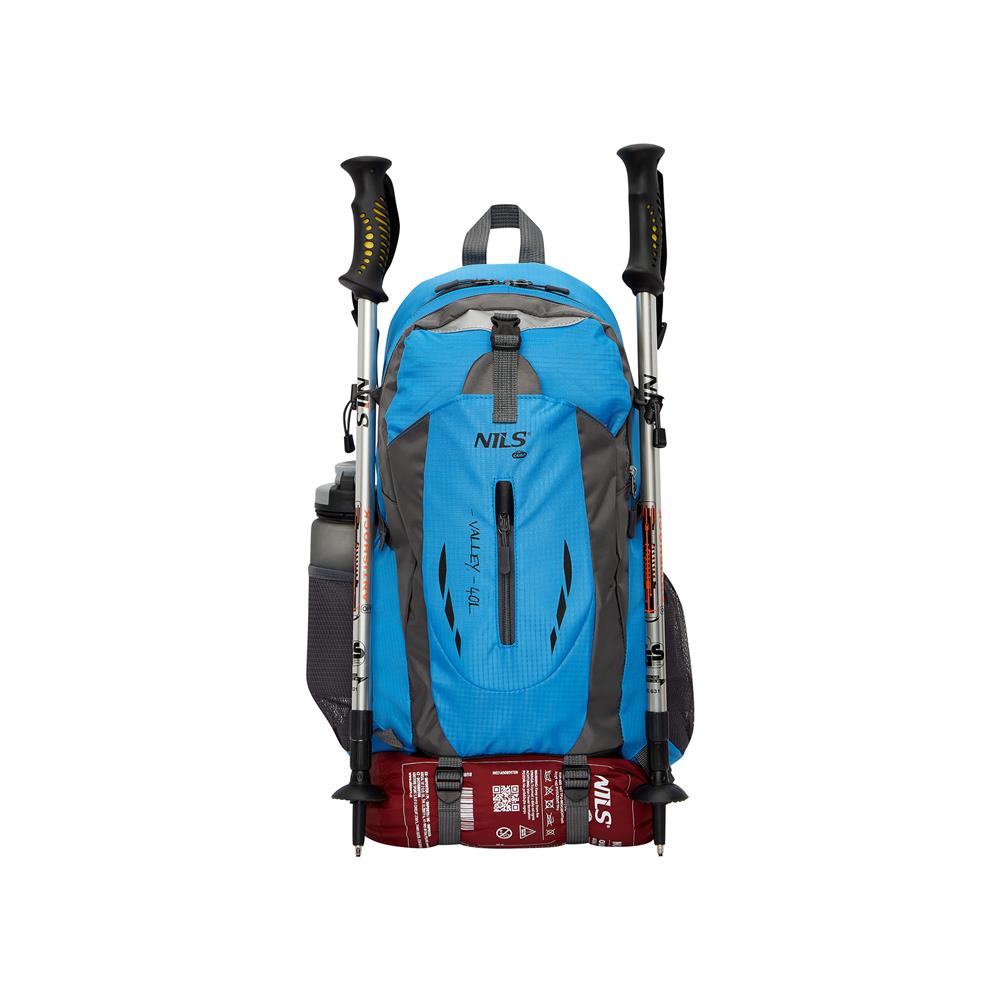 NILS CAMP Trekkingrucksack Valley 40L in Blau - leichter Outdoor Rucksack für Wandern & Trekking
