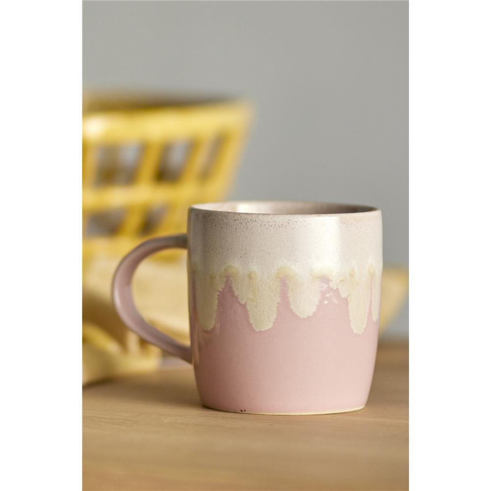 Bloomingville Louisa Tasse in Rose, 310ml, aus Steingut