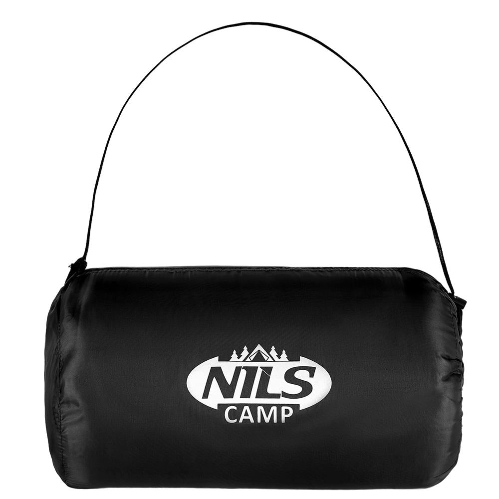 NILS CAMP Schlafsack Schwarz-Blau - leichter Sommerschlafsack für Camping, Trekking & Outdoor