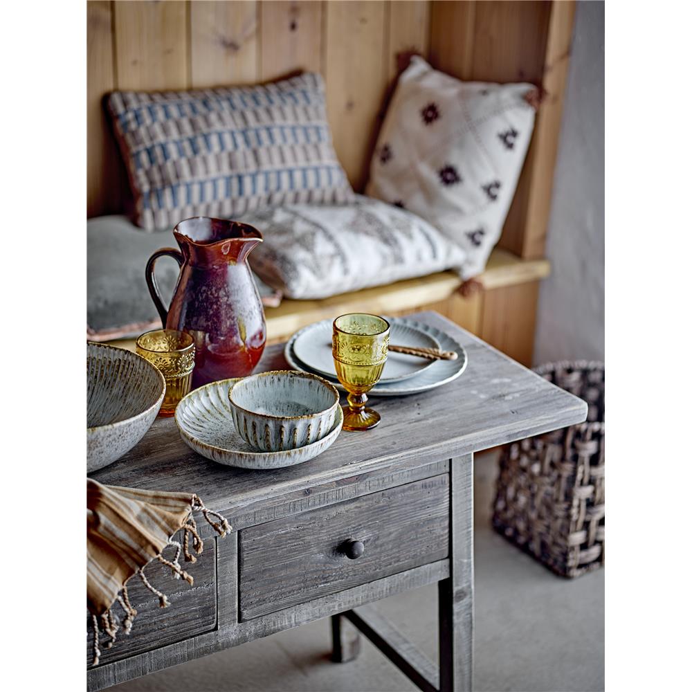 Bloomingville Fleur Teller, Natur, 21cm, Steingut, dänisches Design